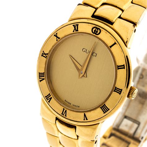 gucci watch ladies gold|gucci gold plated watch.